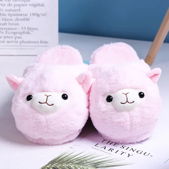 Fluffy Alpaca Slippers