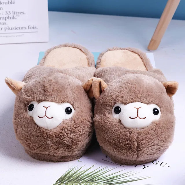 Fluffy Alpaca Slippers