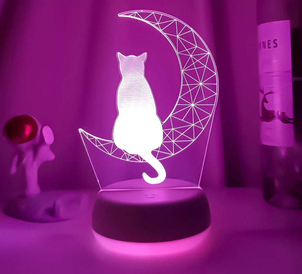 Moon Cat LED Night Light