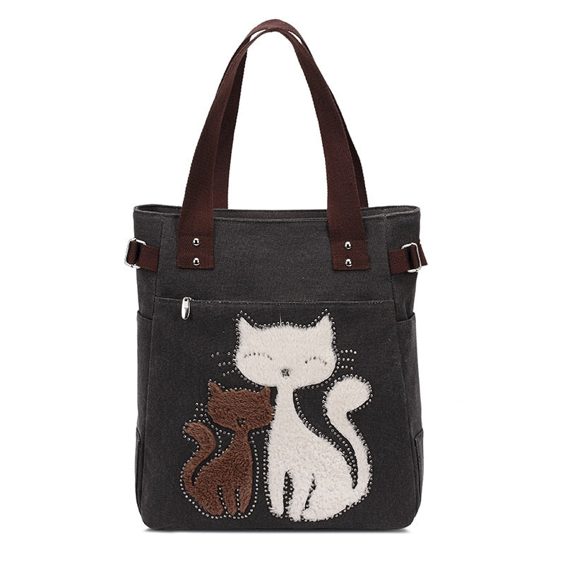 Cat Canvas Handbag