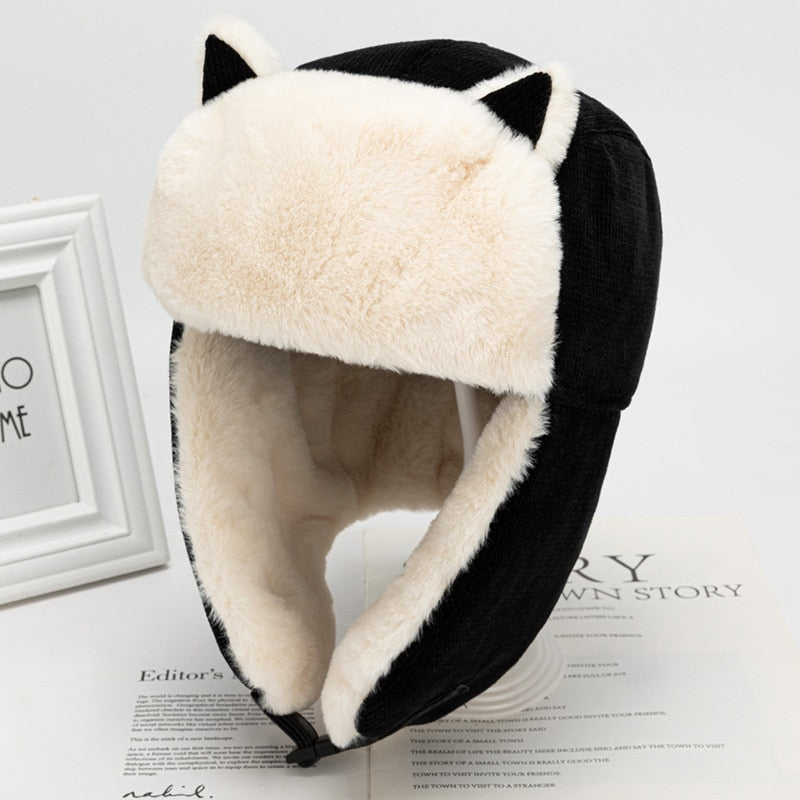 Cat Ears Bomber Hat