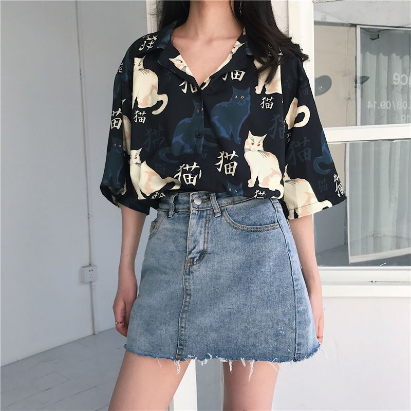 Japanese Style Cat Shirt