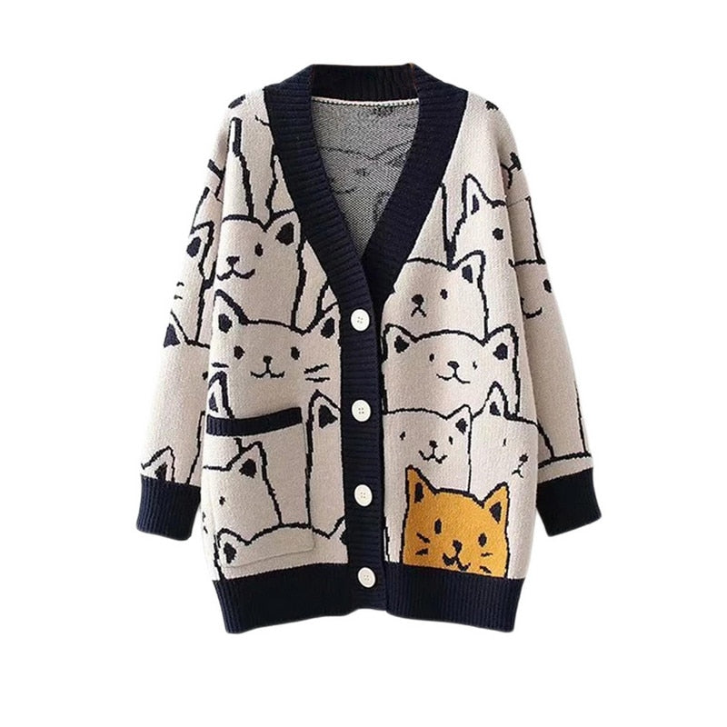Crowded Cats Cardigan