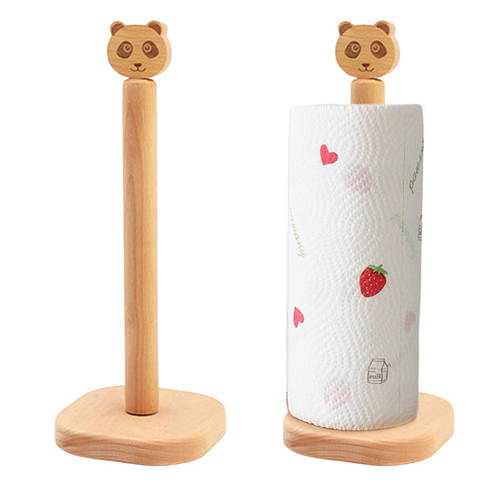 Wooden Panda Kitchen Paper Stand