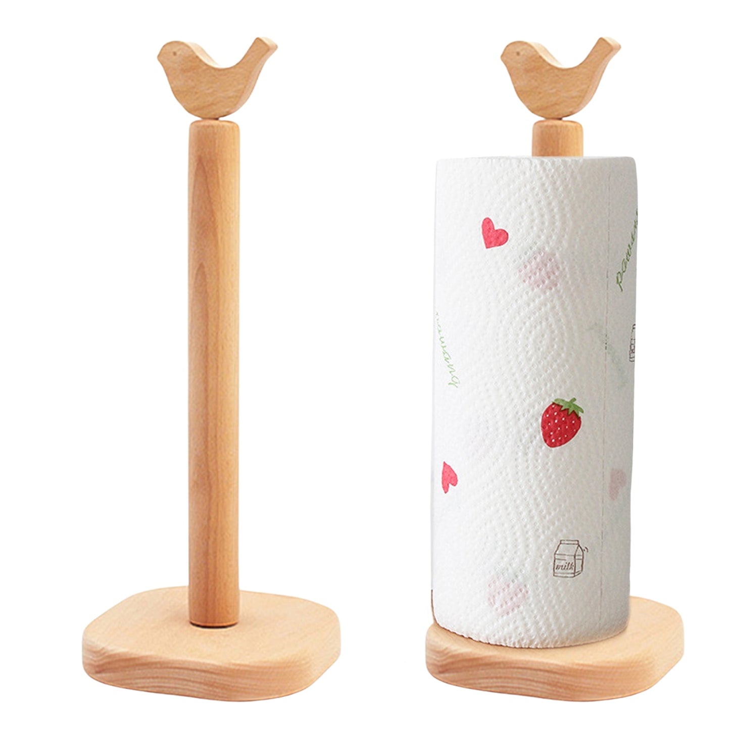 Wooden Bird Kitchen Paper Stand
