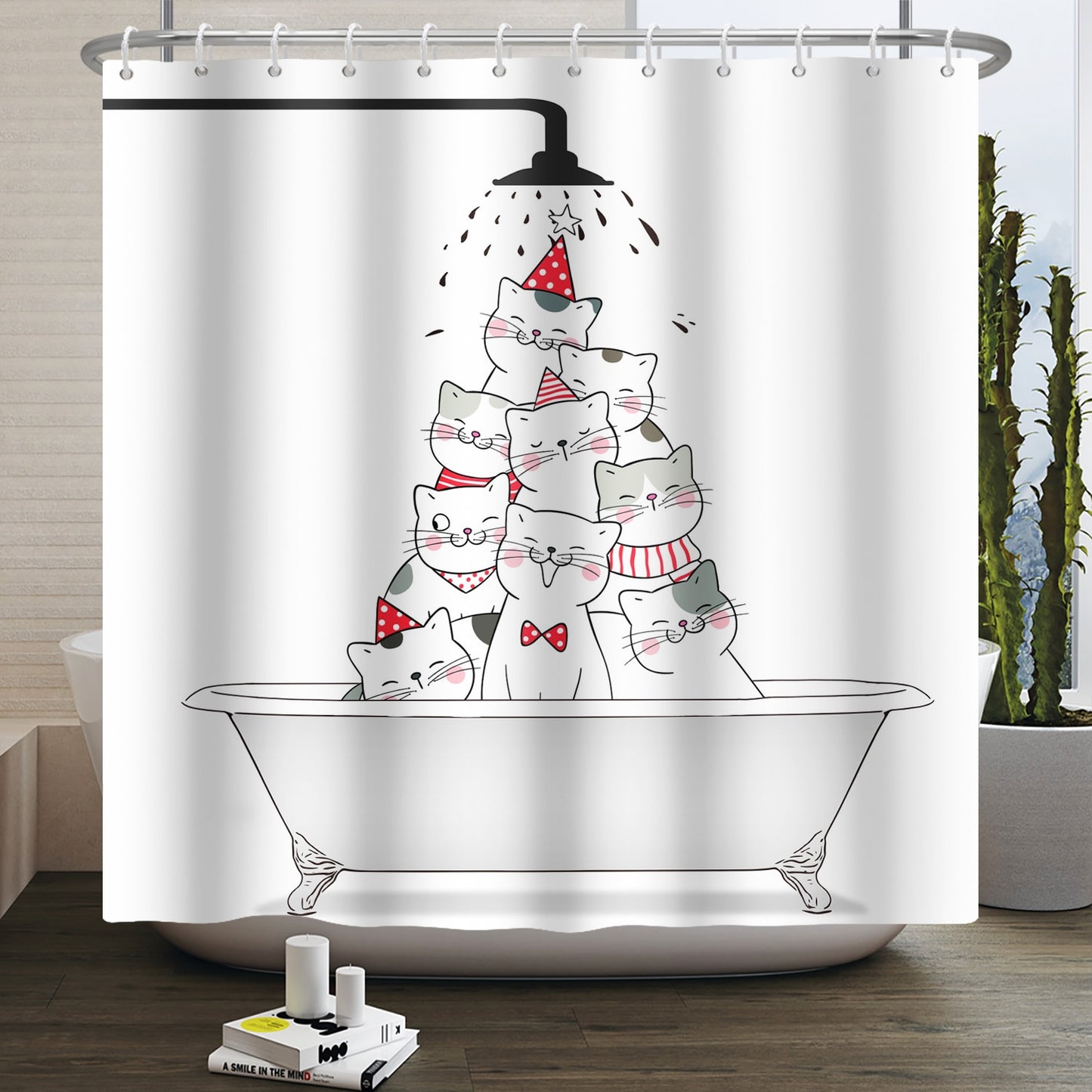 Funny Cat Shower Curtain
