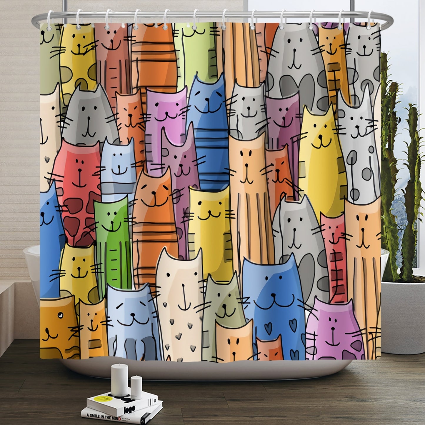 Funny Cat Shower Curtain