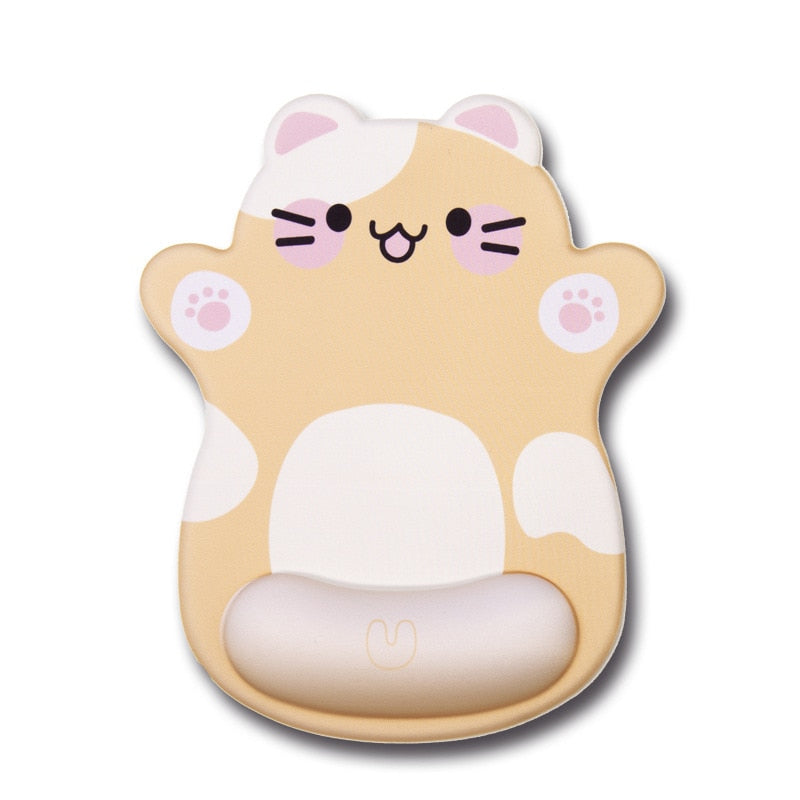 Cute Cat Mouse Pad with Wrist Rest