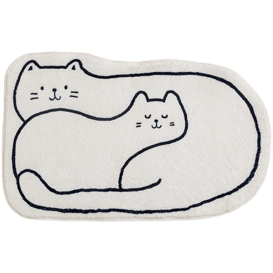 黑白貓地毯