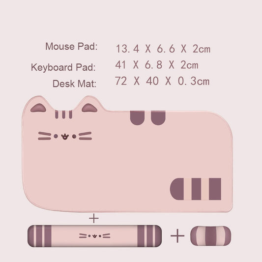 Fat Cat Mouse Pad and Wrist Rest (3-piece set)
