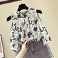 Black and White Cat Blouse