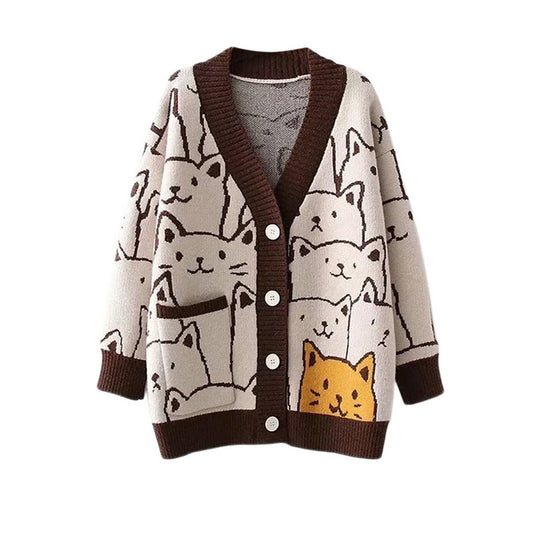Crowded Cats Cardigan
