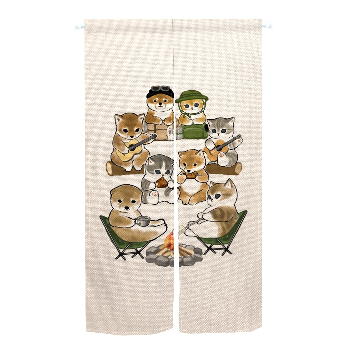 日式貓門簾
