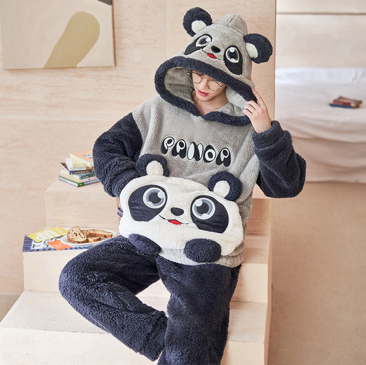 熊貓冬季睡衣套裝