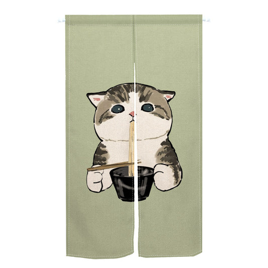 Cortina de puerta de gato de estilo japonés