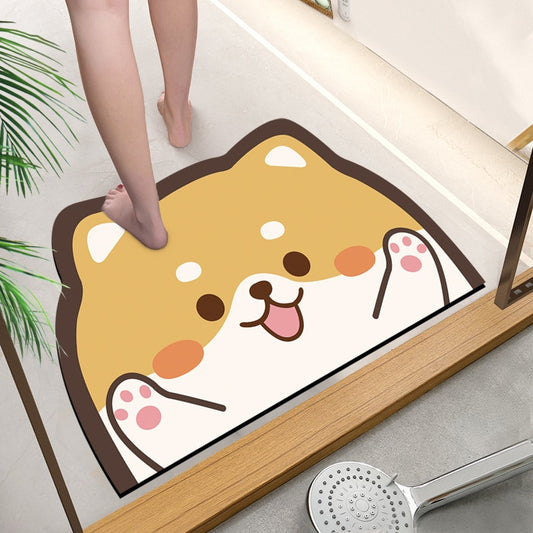 Cute Dog Quick Drying Mat