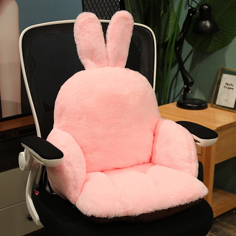 舒適的兔子座墊