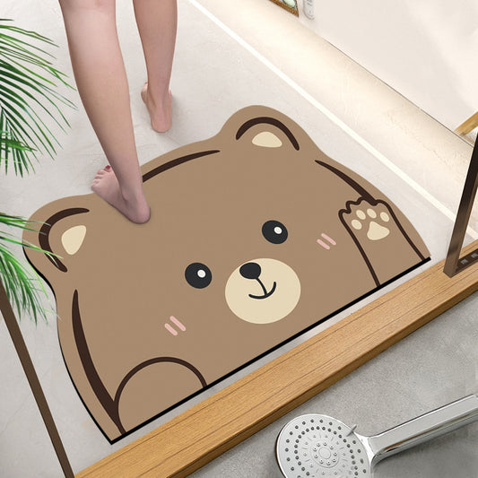 Cute Bear Quick Drying Mat